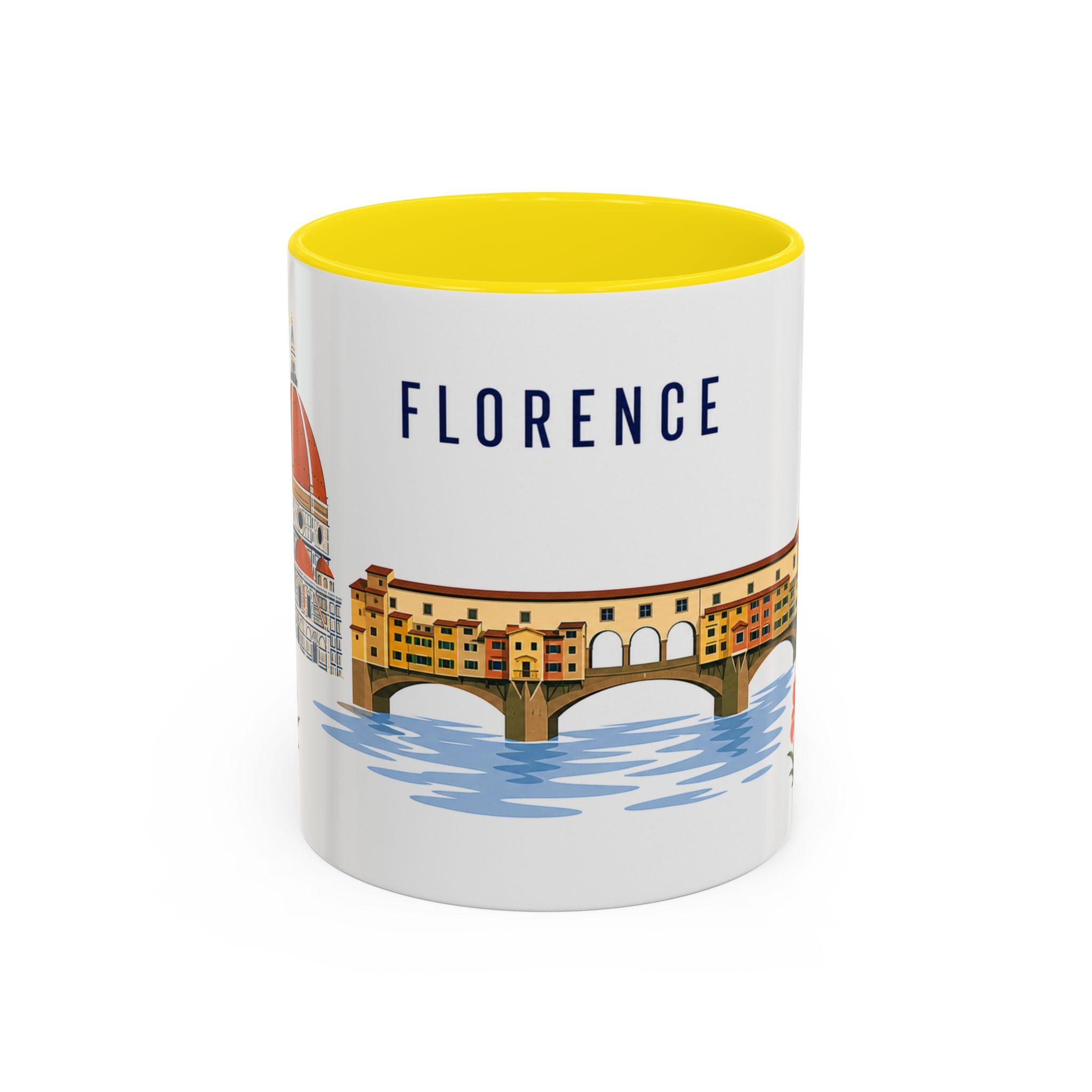 Florence Coffee Mug | Italy Travel Souvenir | Porcelain Decal City Gift | 11oz 15oz Accent Mug