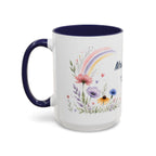 Personalized Kindergarten Teacher Mug | Custom Name Wildflower Rainbow Cup | Back to School Gift