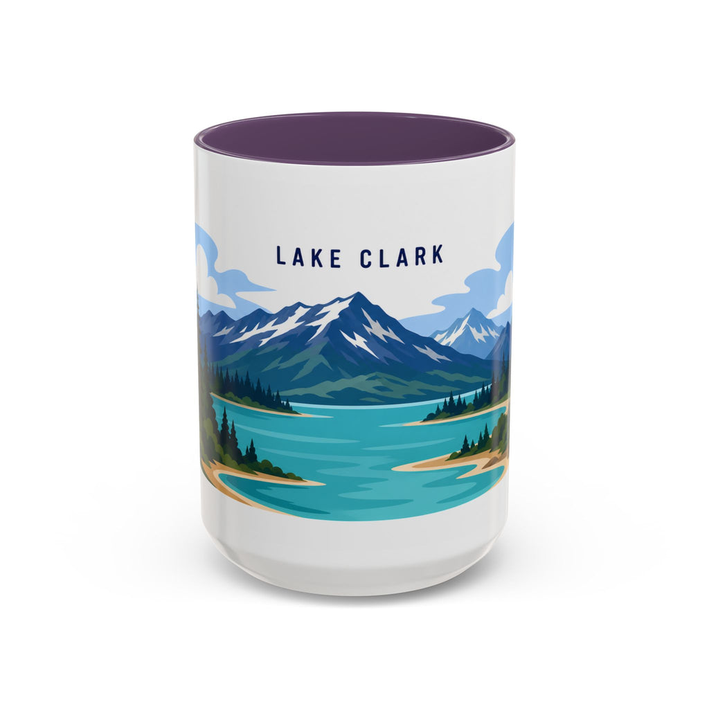 Lake Clark National Park Coffee Mug | Solid Color Block Park Souvenir | 11oz 15oz Accent Mug