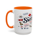 Switzerland Coffee Mug | World Cup Soccer Fan Gift | Accent Color Ceramic 11oz 15oz