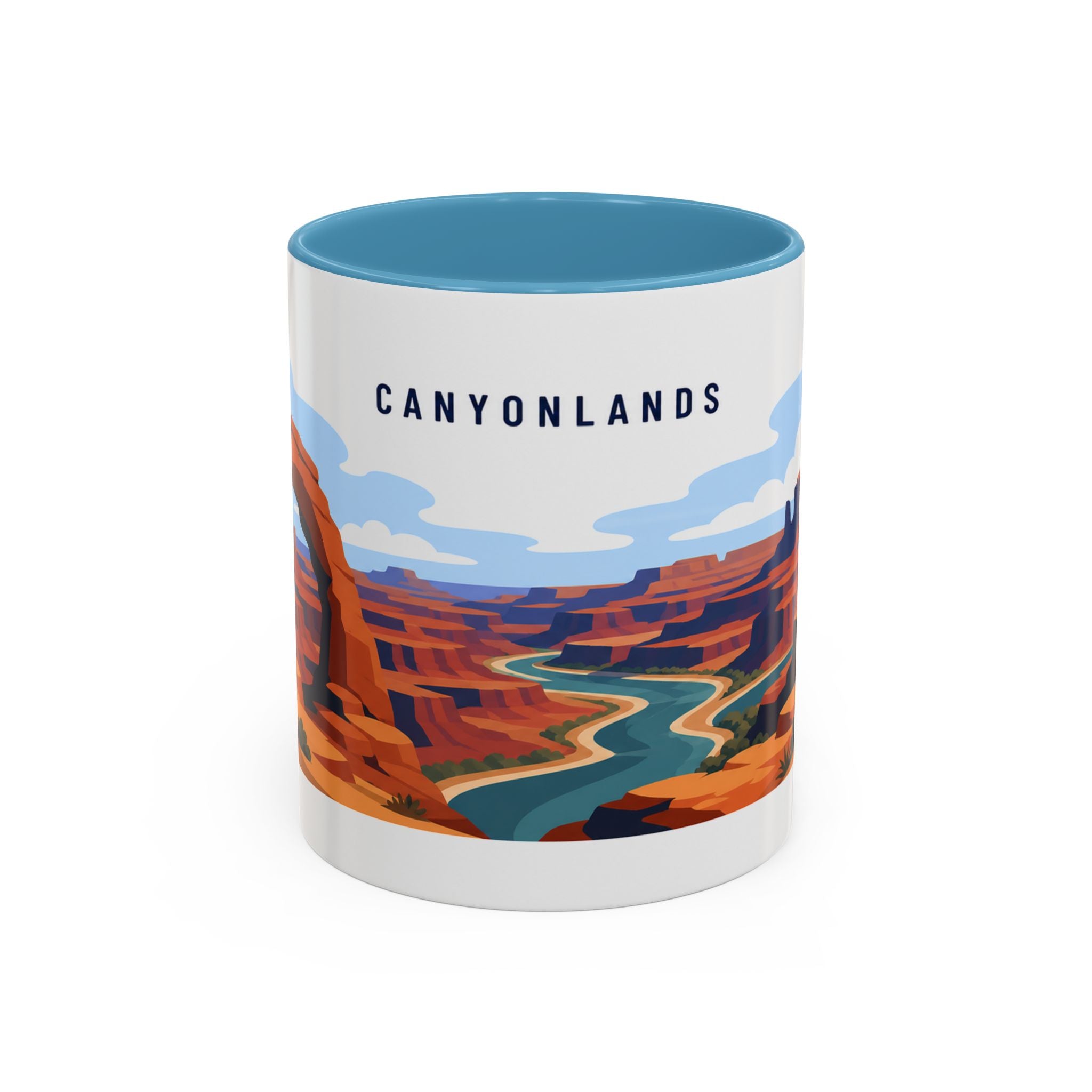 Canyonlands National Park Coffee Mug | Solid Color Block Park Souvenir | 11oz 15oz Accent Mug