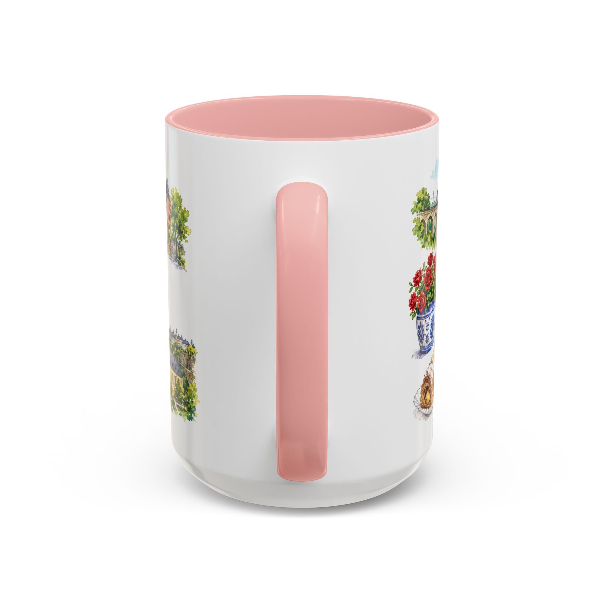 Luxembourg City Illustrated Travel Mug | City Souvenir Accent Coffee Mug | 11oz 15oz Ceramic Cup