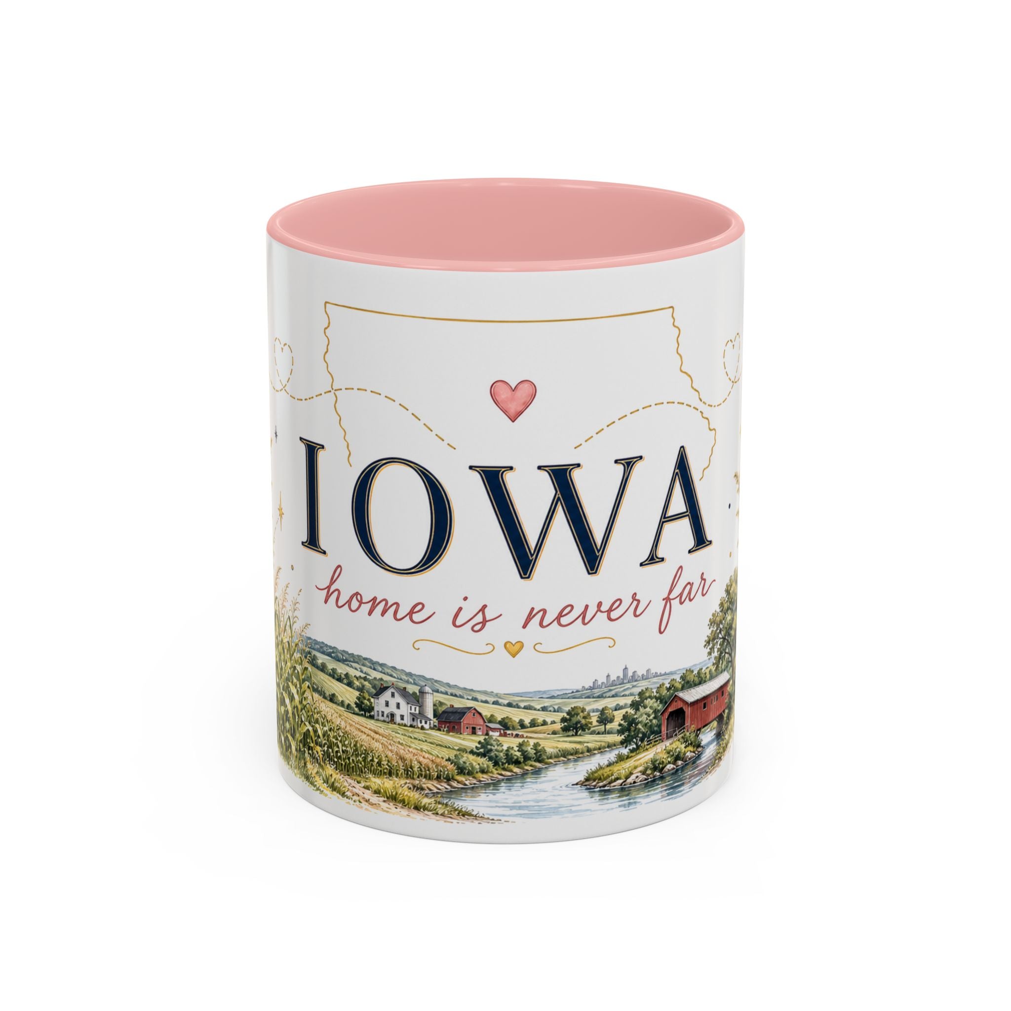 Iowa State Mug | Home is Never Far Accent Mug (11oz or 15oz)