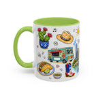 Austin Illustrated Travel Mug | City Souvenir Accent Coffee Mug | 11oz 15oz Ceramic Cup