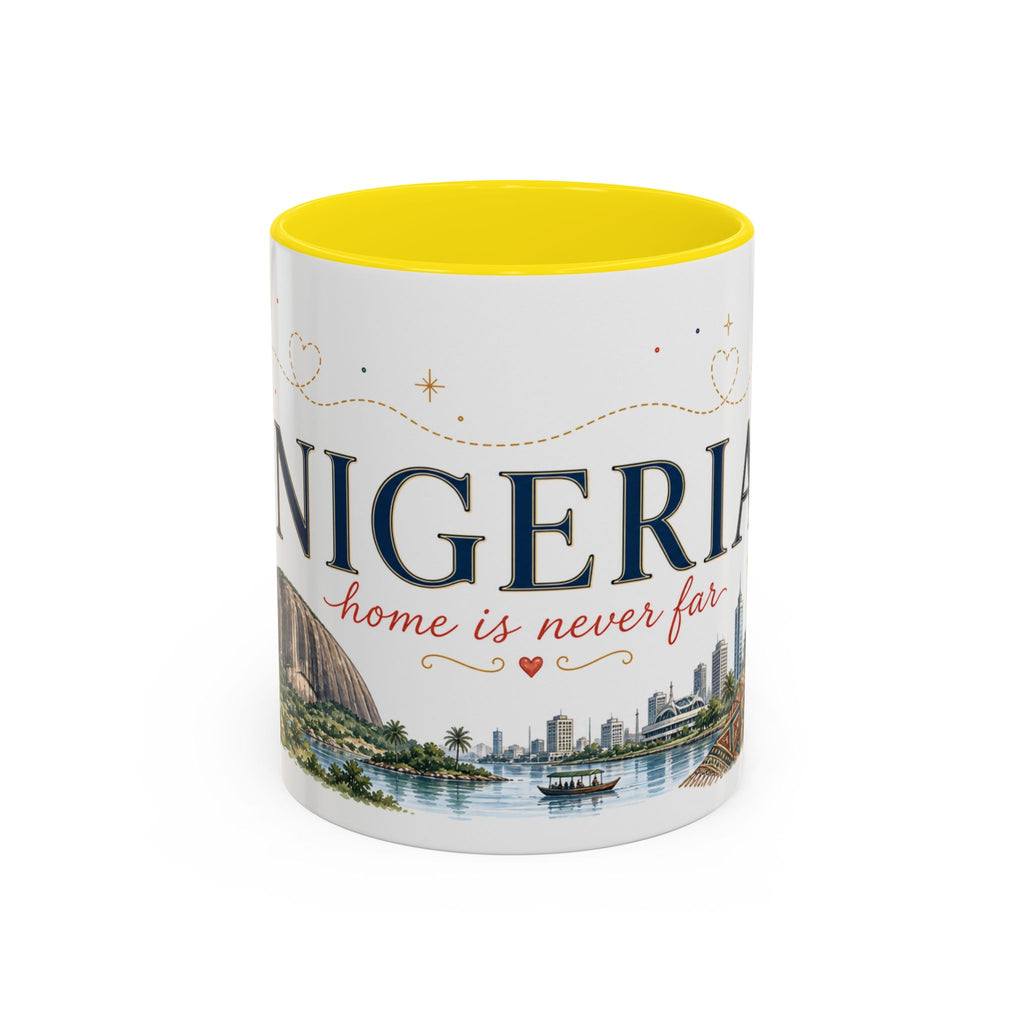 Nigeria Home Country Mug | Moving Away Gift | Long Distance Friendship | 11 oz 15 oz Accent Mug