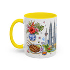 Kuala Lumpur Illustrated Travel Mug | City Souvenir Accent Coffee Mug | 11oz 15oz Ceramic Cup