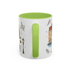 Copenhagen Christmas Mug | Watercolor Travel Souvenir | Holiday Gift | Accent Ceramic Coffee Cup 11oz 15oz