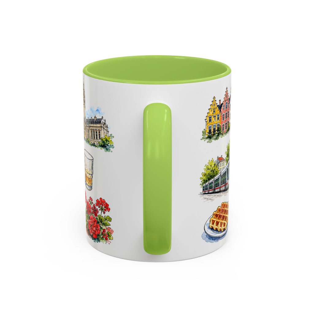 Lille Illustrated Travel Mug | City Souvenir Accent Coffee Mug | 11oz 15oz Ceramic Cup