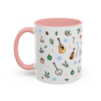 Nashville Christmas Mug | Watercolor City Souvenir, Acoustic Guitar, Harmonica (11oz 15oz)