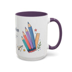 Personalized First Year Teacher Mug | Custom Name Pencil Coffee Cup