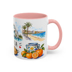 Valencia Illustrated Travel Mug | City Souvenir Accent Coffee Mug | 11oz 15oz Ceramic Cup