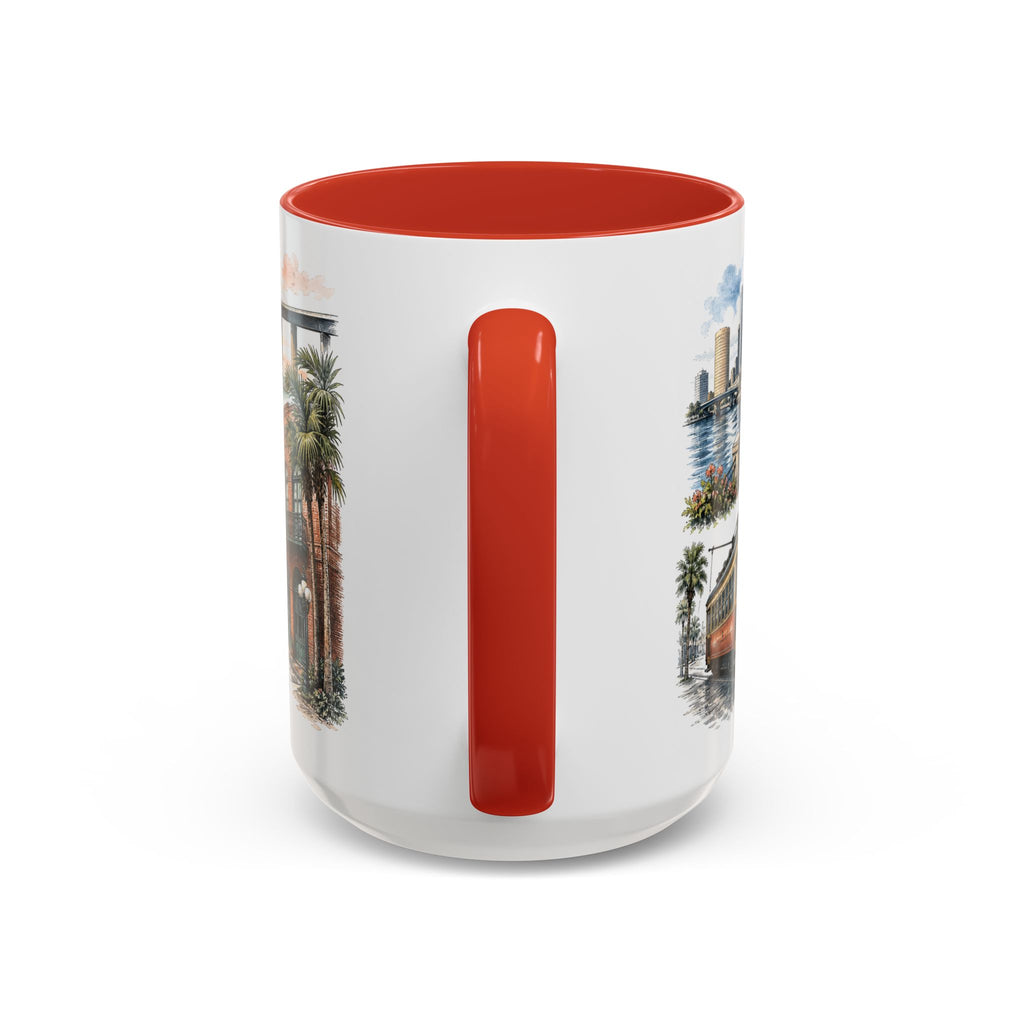 Tampa Coffee Mug | United States Travel Souvenir | Vintage Illustrated City Gift | 11 oz 15 oz Accent Mug