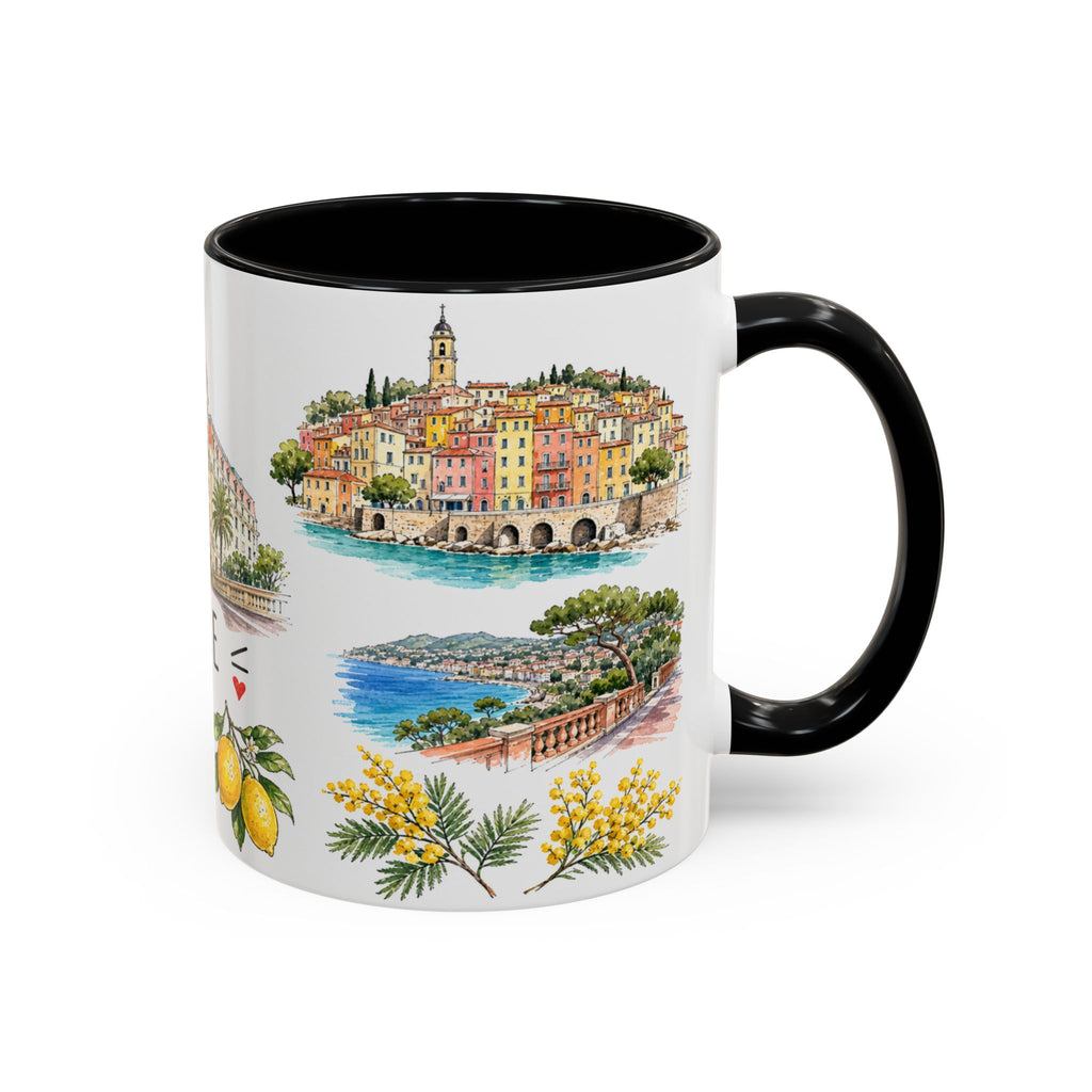 Nice Illustrated Travel Mug | City Souvenir Accent Coffee Mug | 11oz 15oz Ceramic Cup