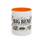 Big Bend National Park Coffee Mug | Texas Desert River Canyon Hiking Gift | Accent Color Ceramic 11oz 15oz