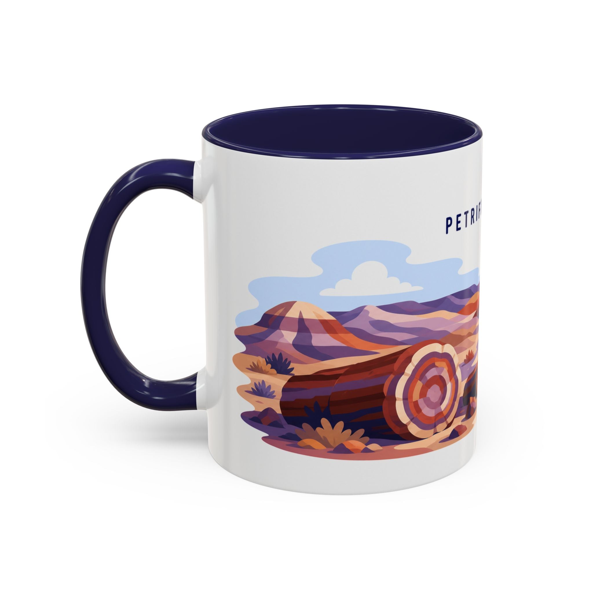 Petrified Forest National Park Coffee Mug | Solid Color Block Park Souvenir | 11oz 15oz Accent Mug