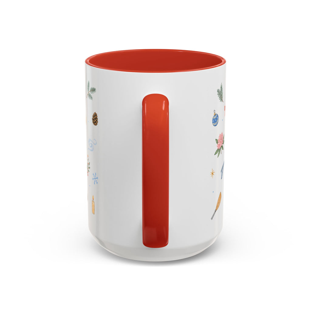 New River Gorge National Park Christmas Mug | Watercolor Travel Souvenir | Holiday Gift | Accent Ceramic Coffee Cup 11oz 15oz