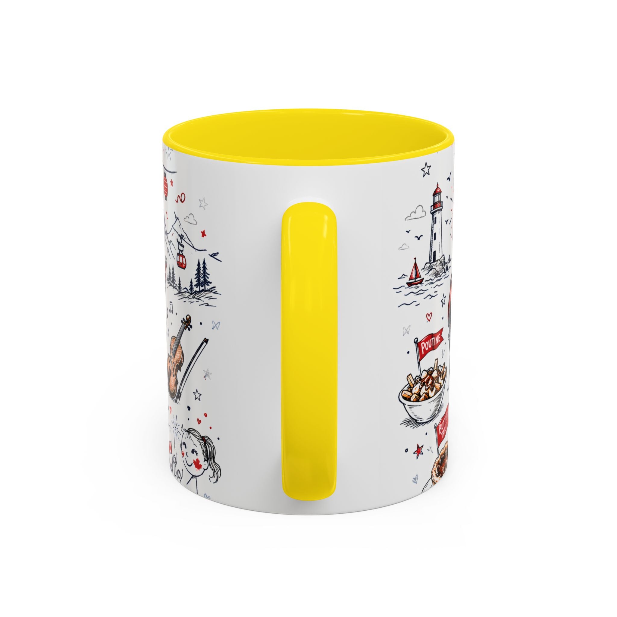 Canada Day Coffee Mug | Canadian Pride Gift | Accent Color Ceramic 11oz 15oz