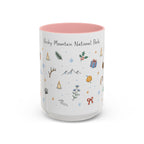 Rocky Mountain National Park Christmas Mug | Watercolor Travel Souvenir | Holiday Gift | Accent Ceramic Coffee Cup 11oz 15oz