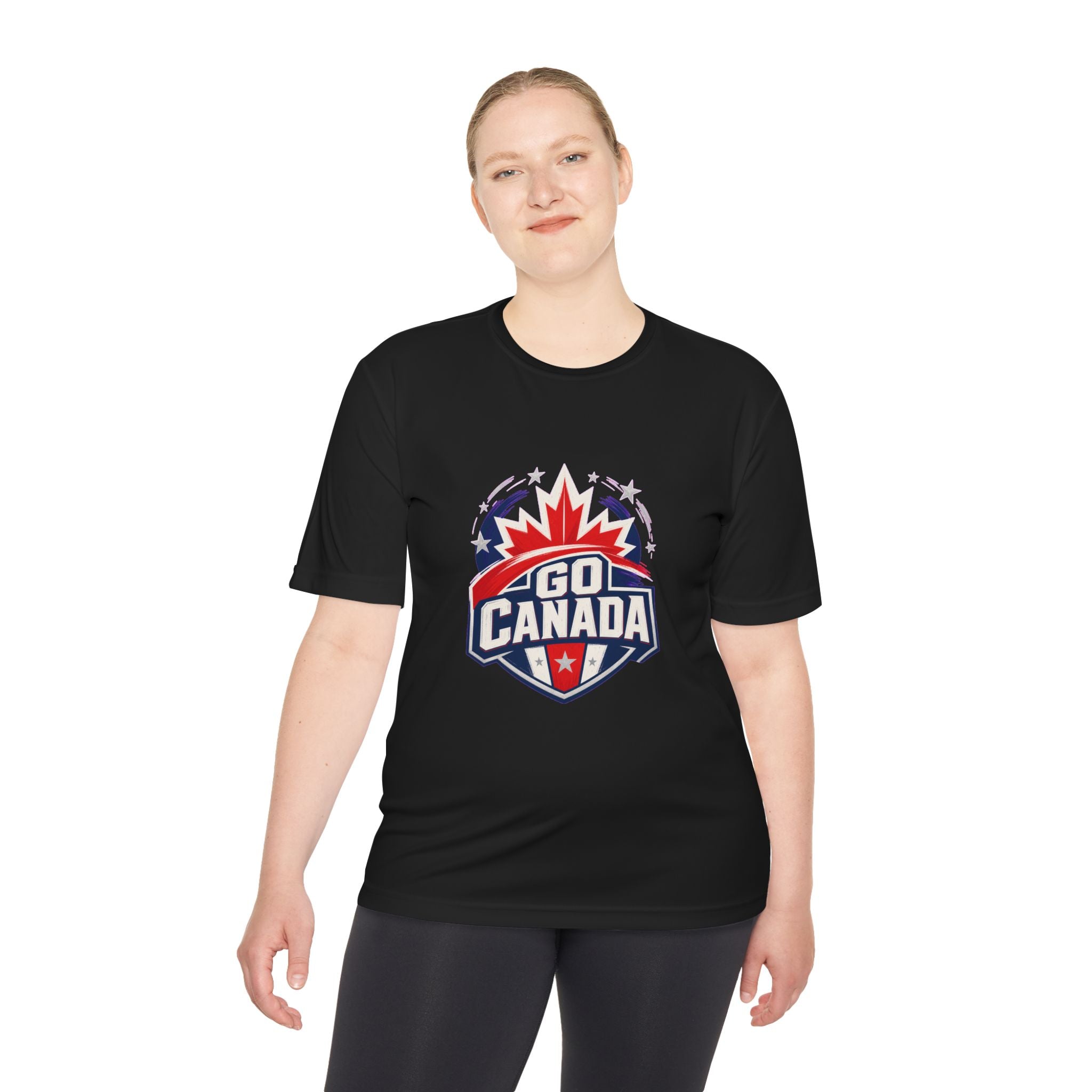 Go Canada Soccer T Shirt, Moisture Wicking Fan Tee