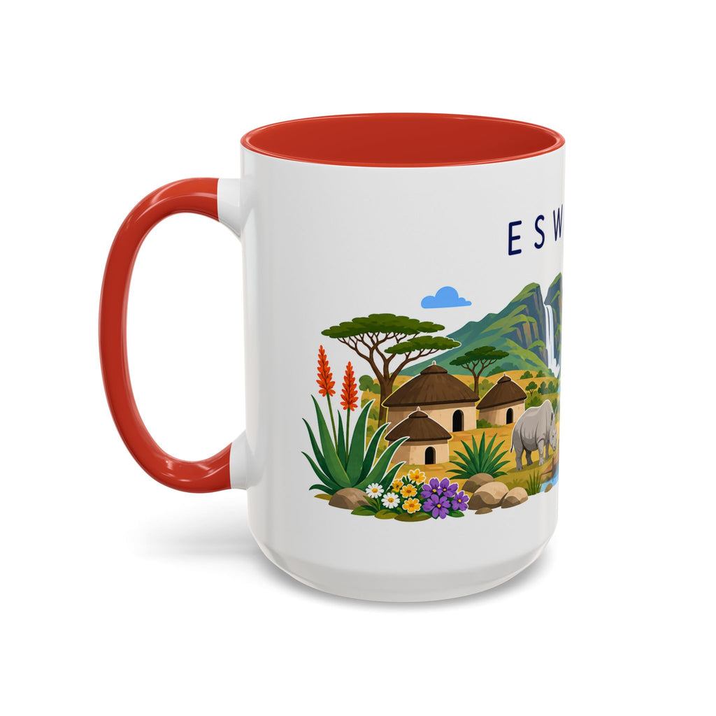 Eswatini Coffee Mug | Travel Souvenir Accent Mug | Country Gift Ceramic Cup 11oz 15oz