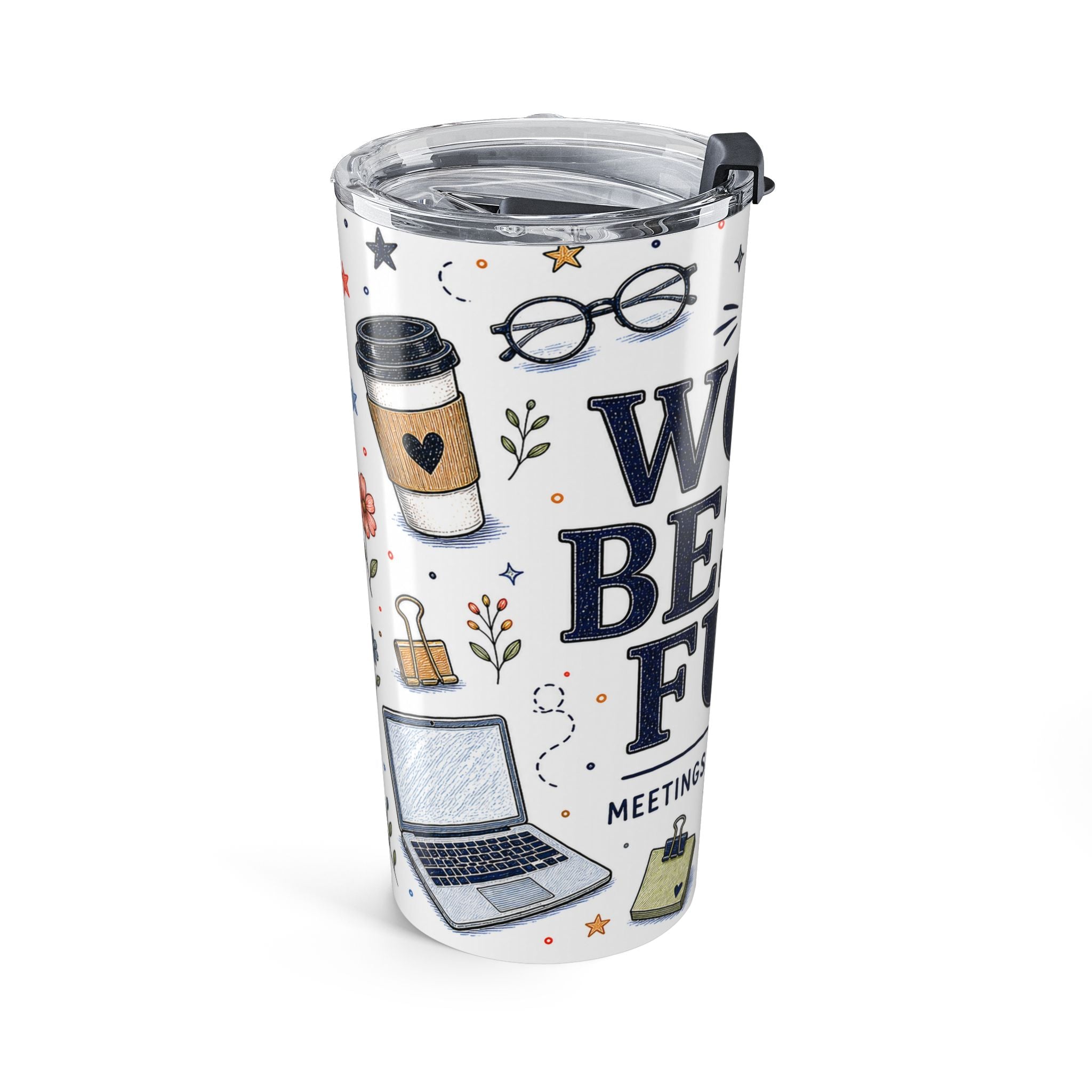 Work Bestie Fuel 20oz Tumbler | Coworker Gift | Insulated Stainless Steel Travel Cup