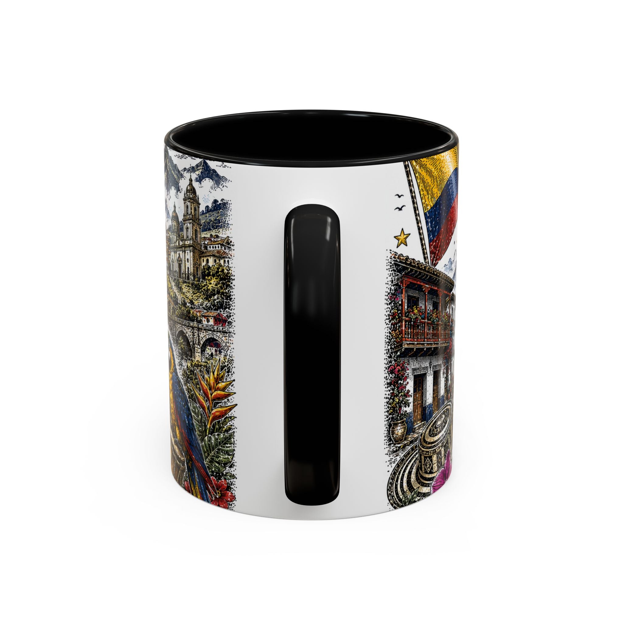 Colombia Soccer Coffee Mug | World Cup Fan Gift | Accent Color Ceramic 11oz 15oz Match Day Cup