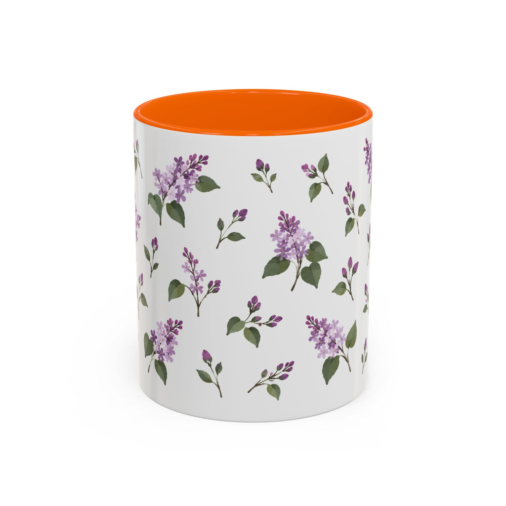 New Hampshire Purple Lilac Mug, State Flower Floral Coffee Cup, 11oz Botanical Gift