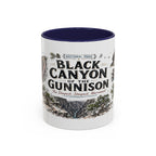 Black Canyon of the Gunnison National Park Coffee Mug | Colorado Deep Canyon Hiking Gift | Accent Color Ceramic 11oz 15oz
