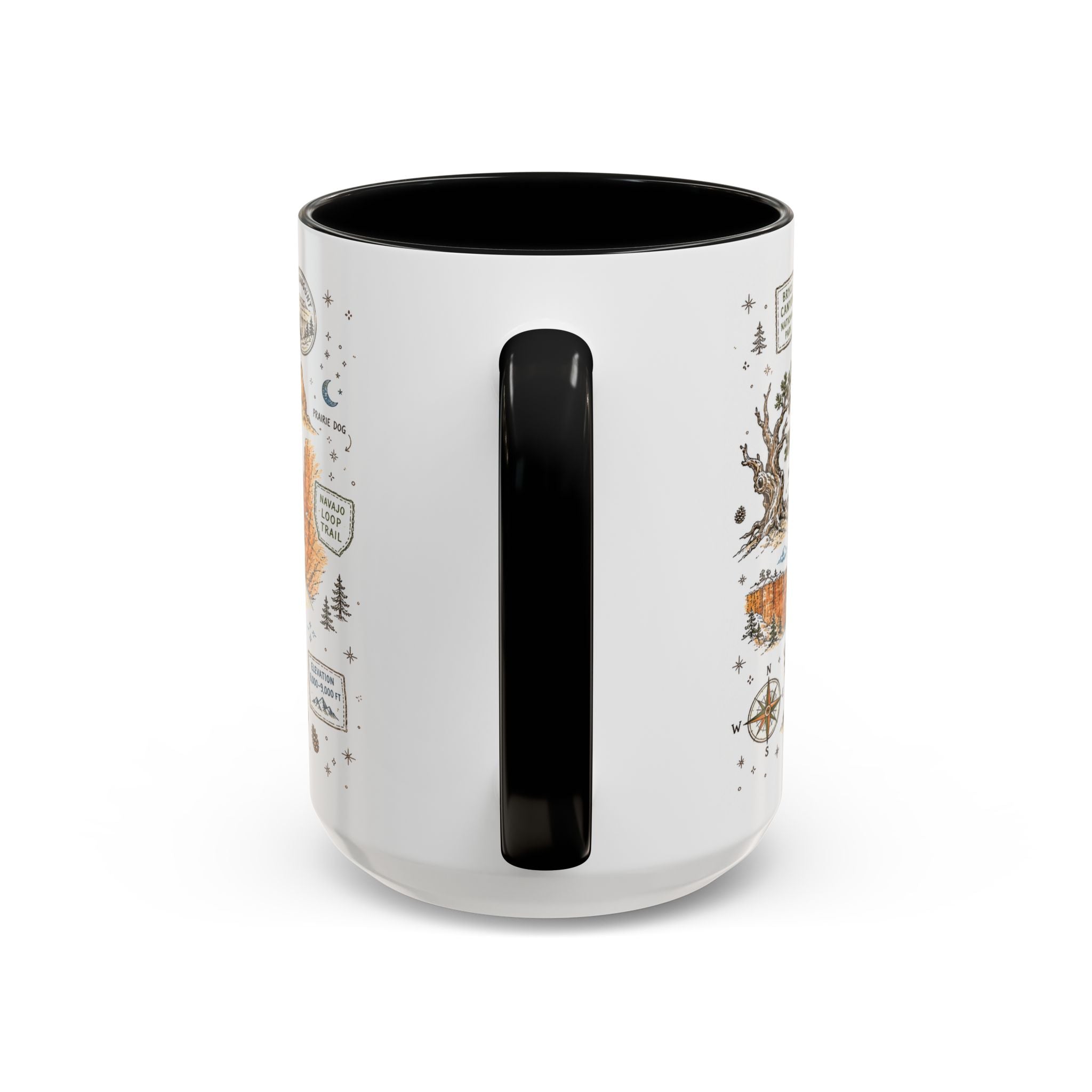 Bryce Canyon Coffee Mug | National Park Hiking Utah Gift | Accent Color Ceramic 11oz 15oz