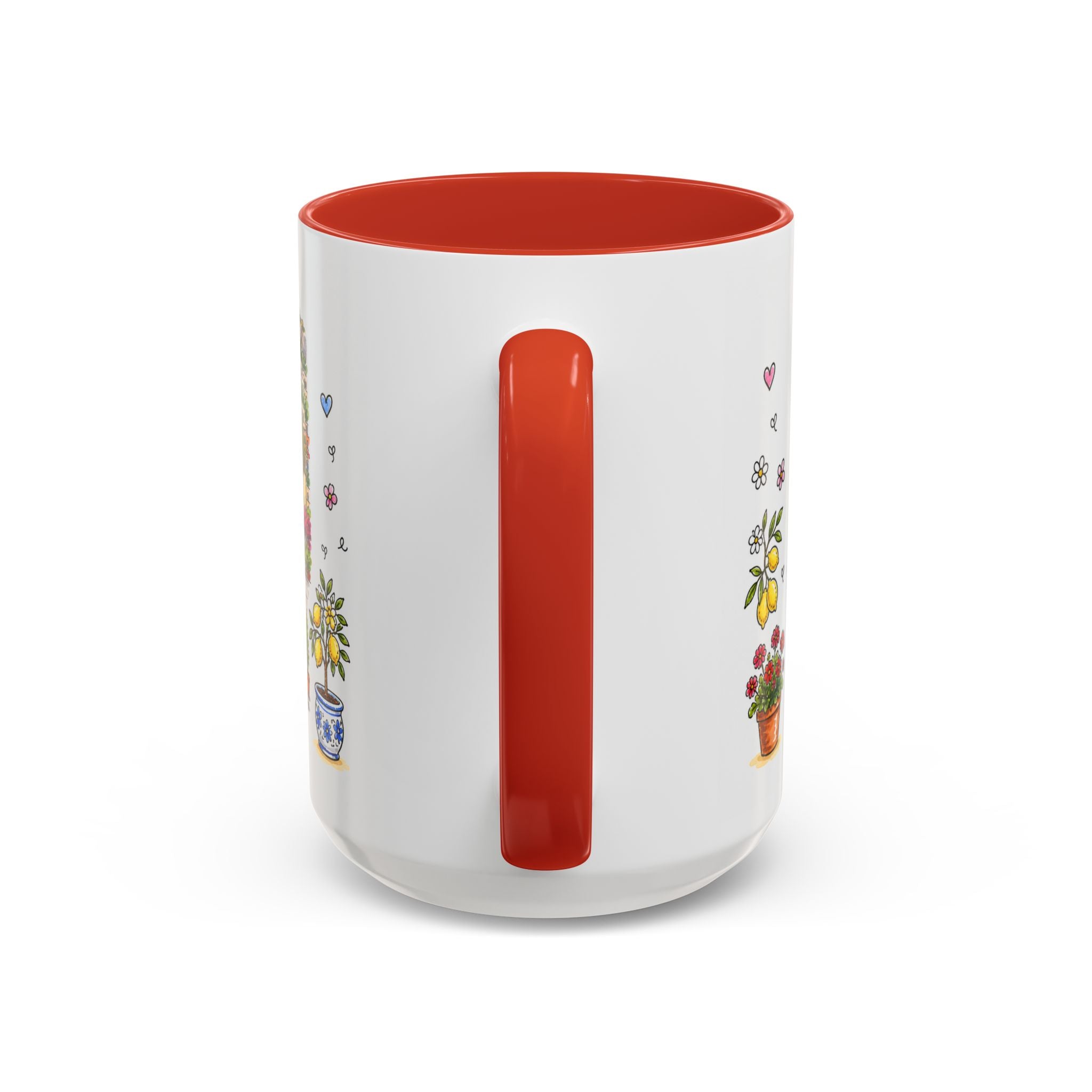 Positano Illustrated Travel Mug | Italy Souvenir Accent Coffee Mug | 11oz 15oz Ceramic Cup