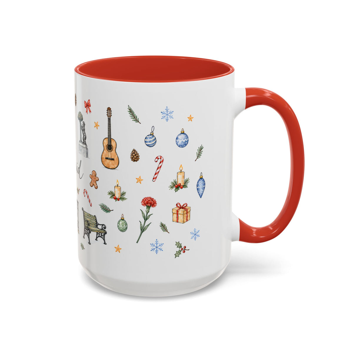 Madrid Christmas Mug | Watercolor City Souvenir, Travel Memories, Ceramic Coffee Cup