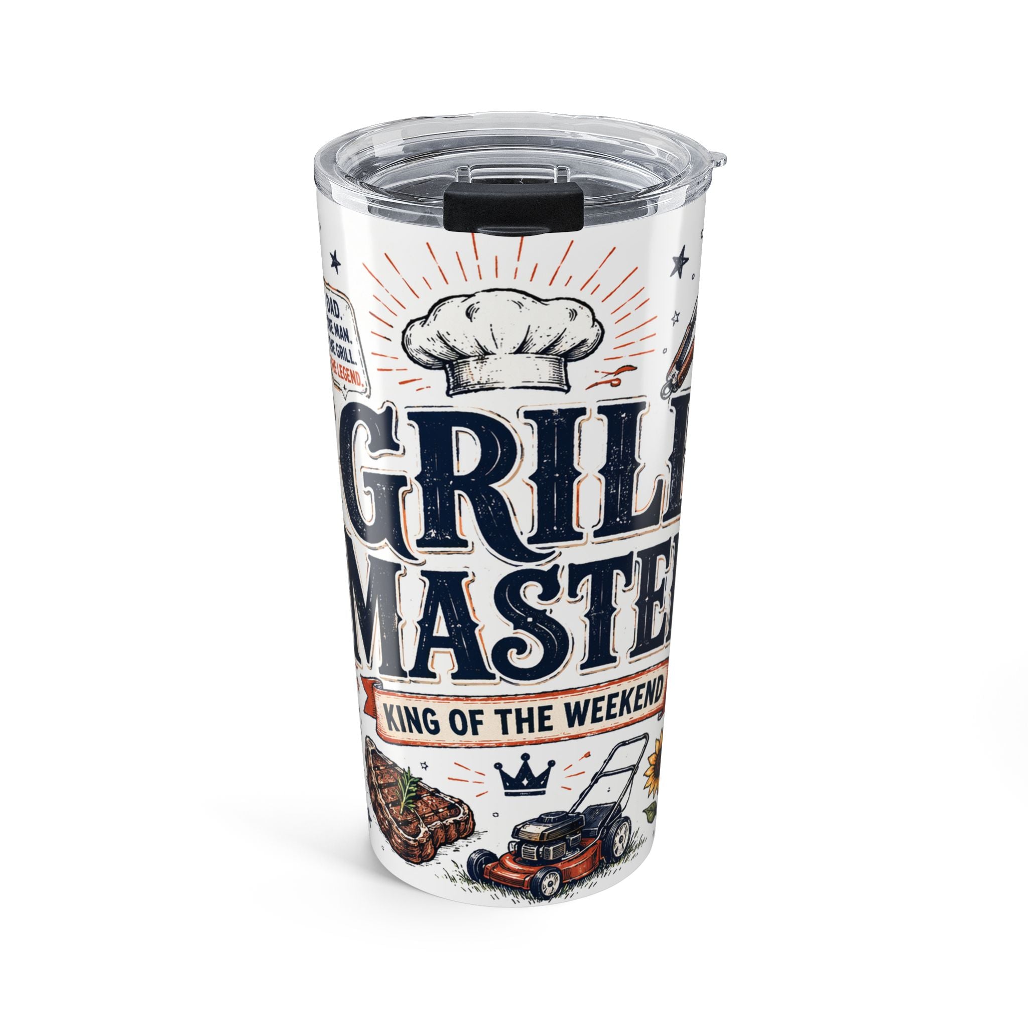 Grill Master 20oz Tumbler | Father's Day Gift for Dad | Insulated Stainless Steel Travel Cup