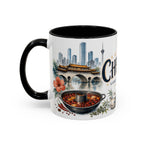 Chengdu Coffee Mug | China Travel Souvenir | Vintage Illustrated City Gift | 11 oz 15 oz Accent Mug