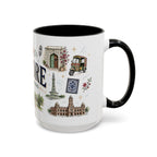 Lahore Coffee Mug | Pakistan Souvenir Travel Gift | Accent Color Ceramic 11oz 15oz