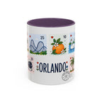 Orlando Coffee Mug | Postage Stamp Collage Mug | Travel Souvenir Accent Cup 11oz 15oz