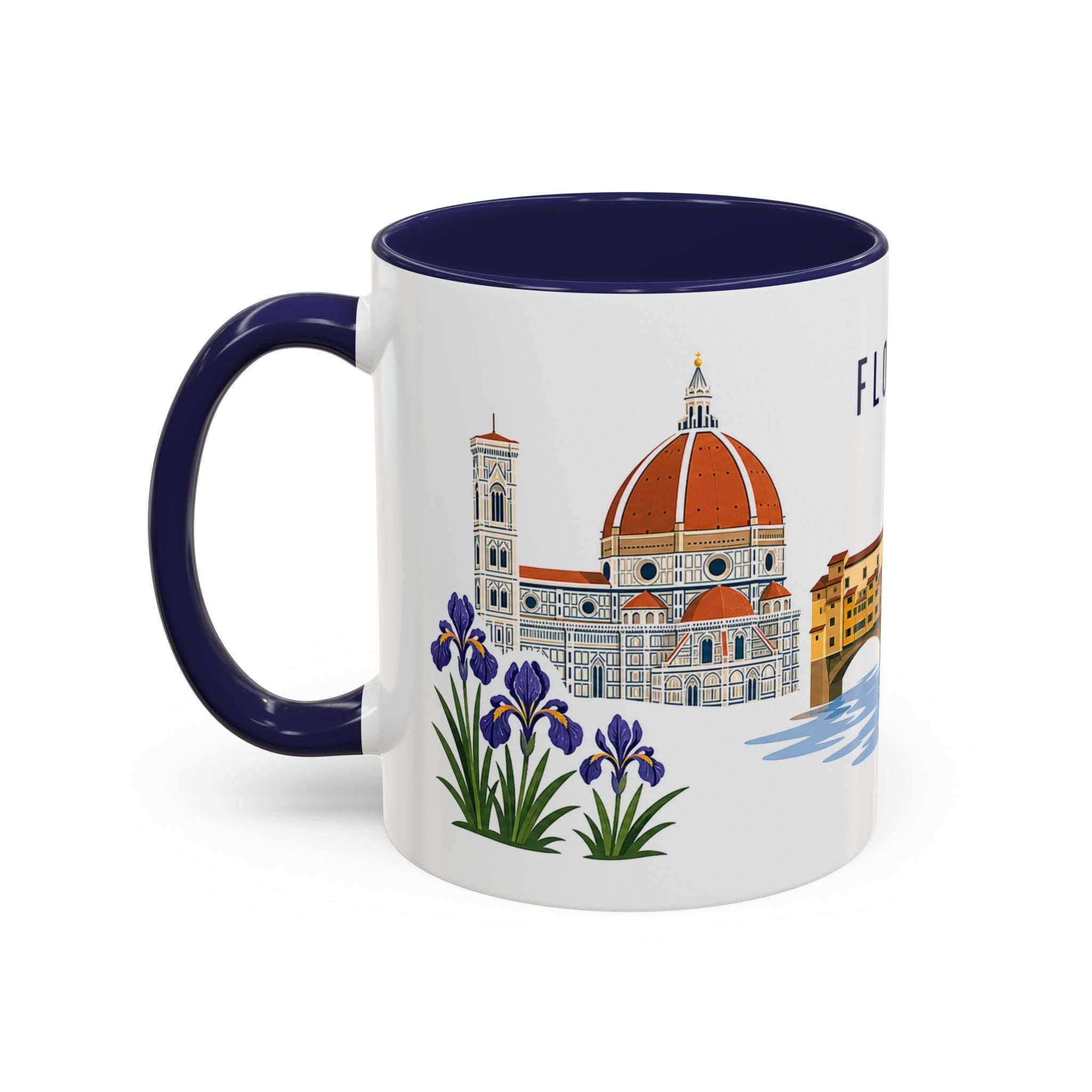 Florence Coffee Mug | Italy Travel Souvenir | Porcelain Decal City Gift | 11oz 15oz Accent Mug