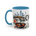 Chengdu Coffee Mug | China Travel Souvenir | Vintage Illustrated City Gift | 11 oz 15 oz Accent Mug