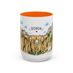 Ronda Illustrated Travel Mug | Spain Souvenir Accent Coffee Mug | 11oz 15oz Ceramic Cup