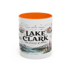 Lake Clark National Park Coffee Mug | Alaska Fly-in Wilderness Adventure Gift | Accent Color Ceramic 11oz 15oz