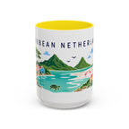 Caribbean Netherlands Coffee Mug | Travel Souvenir Accent Mug | Country Gift Ceramic Cup 11oz 15oz