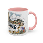 Devils Tower Mug, Wyoming Travel Souvenir, Bucket List Gift, Accent Ceramic Coffee Mug 11oz 15oz