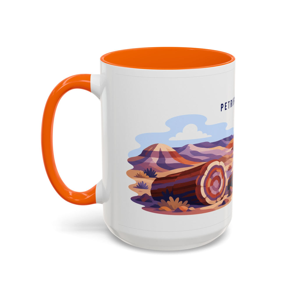 Petrified Forest National Park Coffee Mug | Solid Color Block Park Souvenir | 11oz 15oz Accent Mug