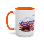 Petrified Forest National Park Coffee Mug | Solid Color Block Park Souvenir | 11oz 15oz Accent Mug