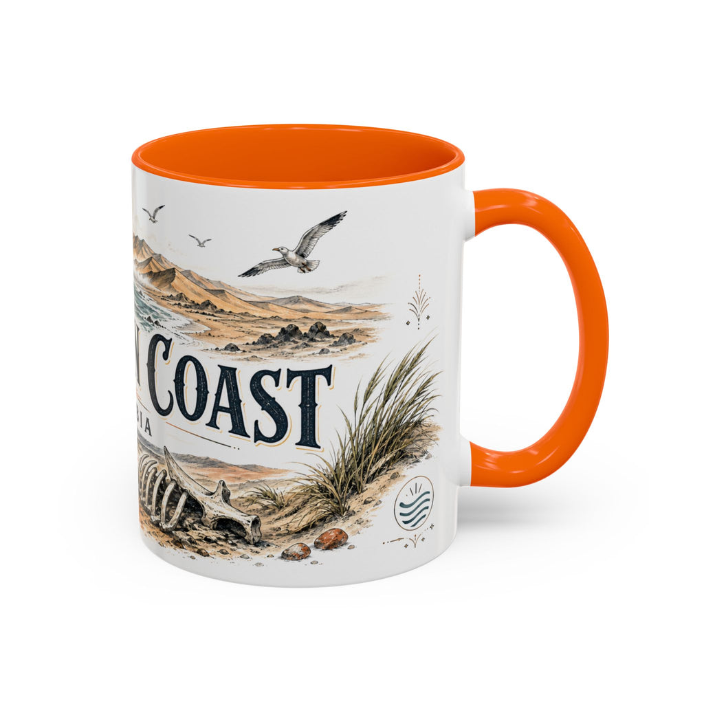 Skeleton Coast Mug, Namibia Travel Souvenir, Bucket List Gift, Accent Ceramic Coffee Mug 11oz 15oz
