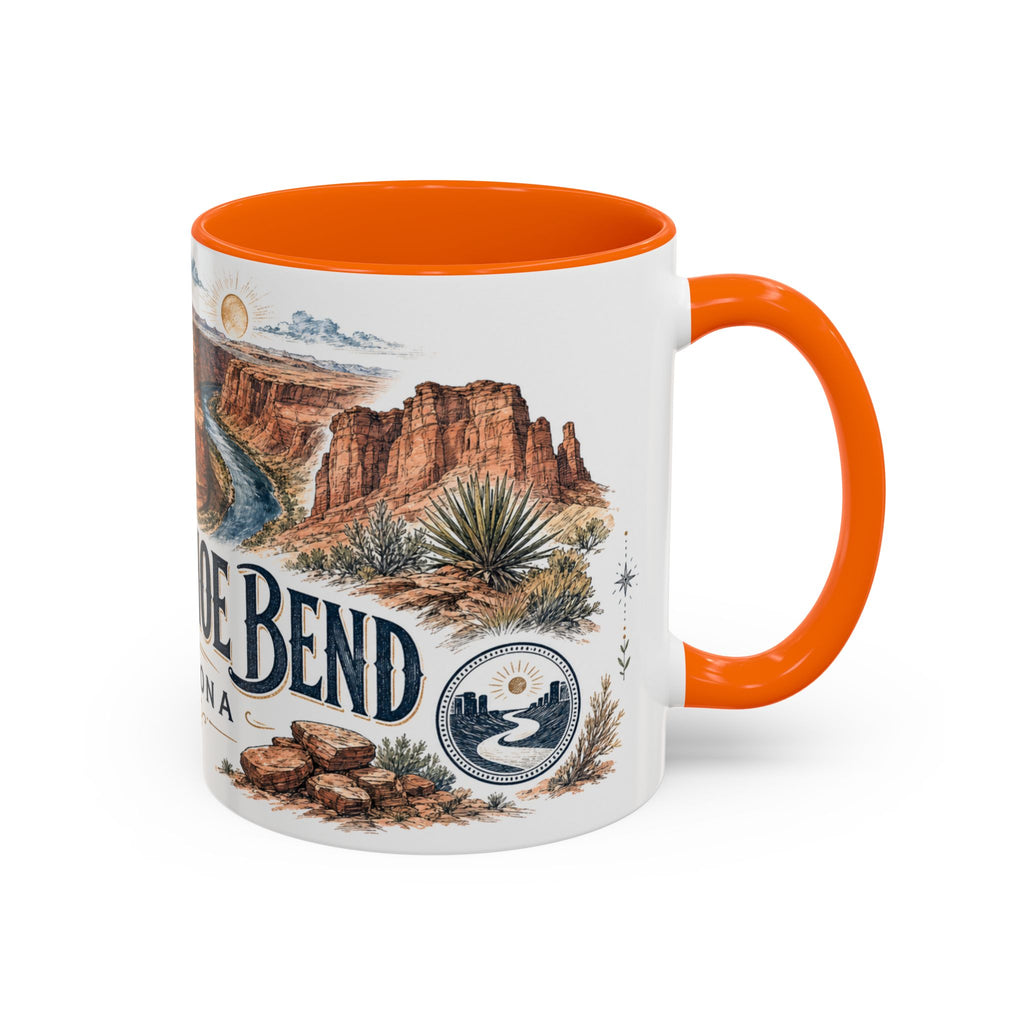 Horseshoe Bend Mug, Arizona Travel Souvenir, Bucket List Gift, Accent Ceramic Coffee Mug 11oz 15oz