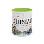 Louisiana Home State Mug | Moving Away Gift | Long Distance Friendship Coffee Cup | 11oz 15oz Accent Mug