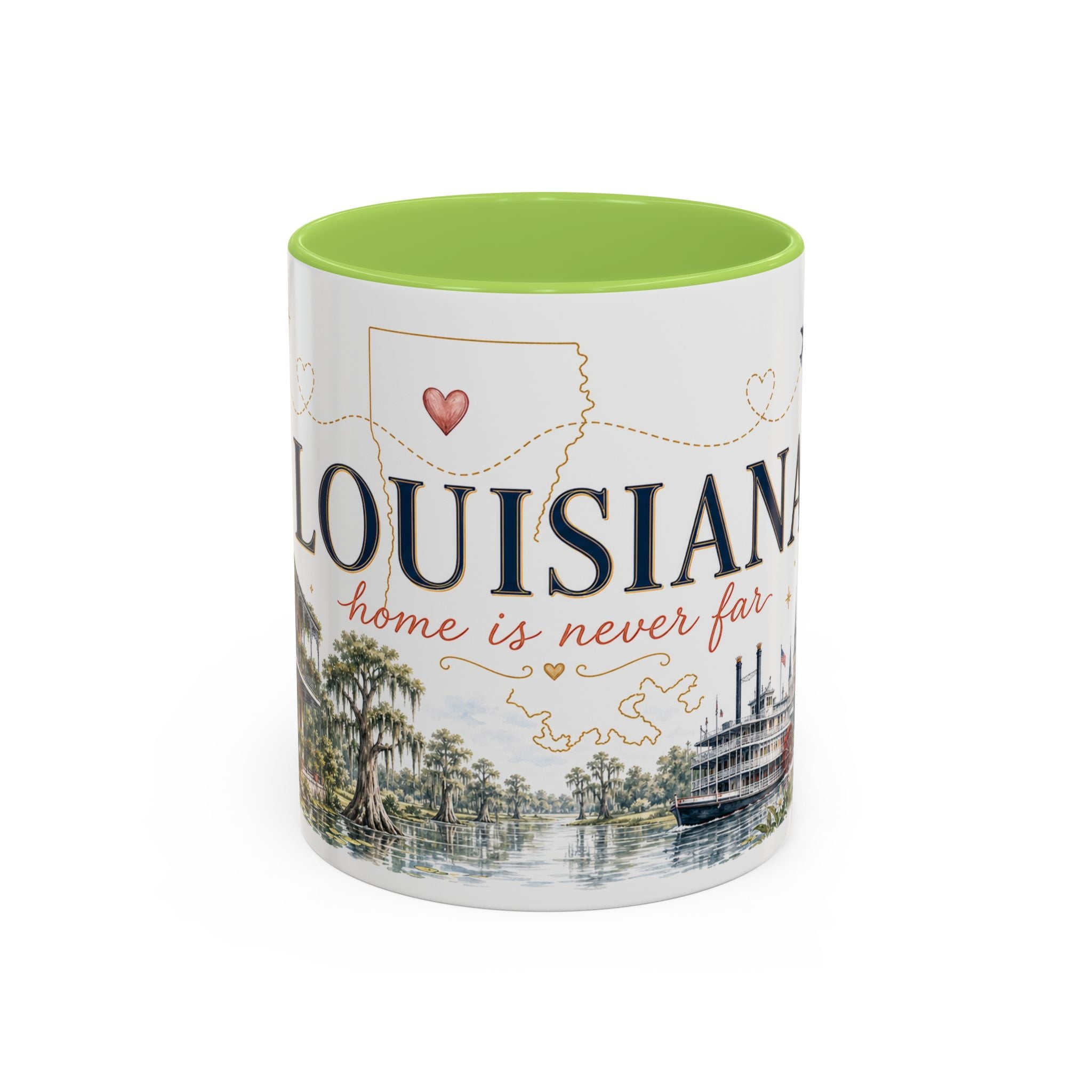 Louisiana Home State Mug | Moving Away Gift | Long Distance Friendship Coffee Cup | 11oz 15oz Accent Mug