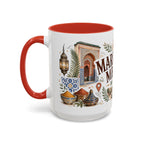 Marrakech Medina Coffee Mug | Travel Destination Souvenir Gift | Accent Color Ceramic 11oz 15oz