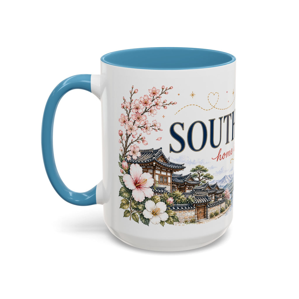South Korea Home Country Mug | Moving Away Gift | Long Distance Friendship | 11 oz 15 oz Accent Mug