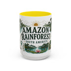 Amazon Rainforest Coffee Mug | Travel Destination Souvenir Gift | Accent Color Ceramic 11oz 15oz